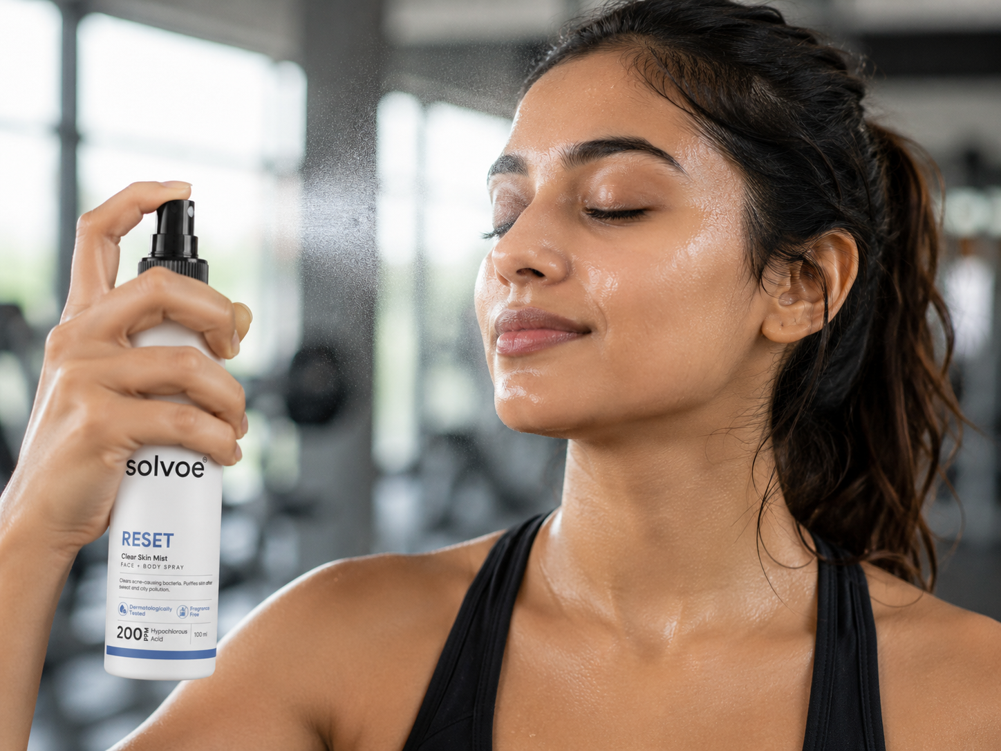 After the gym, instant sweat reset